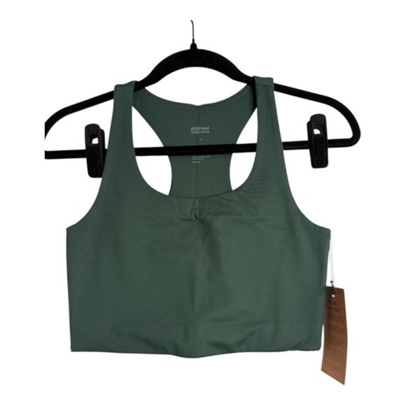 Girlfriend‎ Collective Paloma Racerback Sports Bra Medium (Green) NEW - Picture 3 of 9